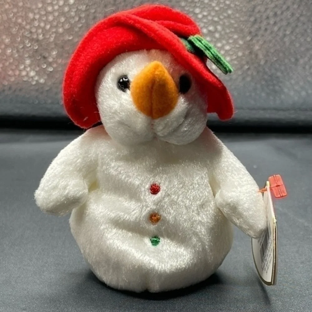 TY Beanie Baby Chillin Snowman Family Set 5pc Snowball Jingle Beanies NWT 2001